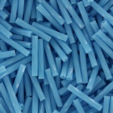 Miyuki twisted bugle beads 2x12mm Opaque turquoise blue TW2012-413